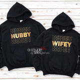 Stacked Hubby Wifey (Gold Foil) Hoodie Set